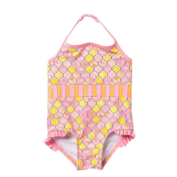 NWT Tommy Bahama Kids Swimsuit One-Piece Tile 24 Mos - Picture 1 of 12